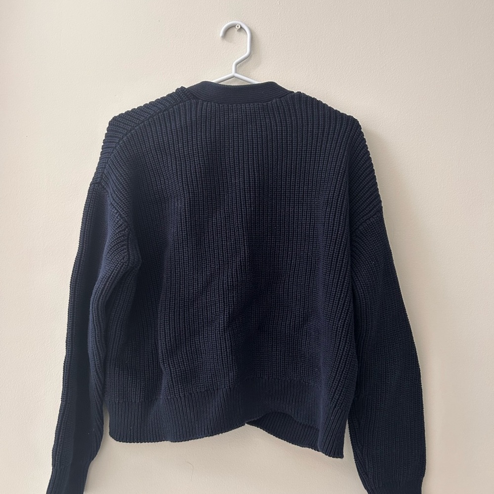 Quince cotton fisherman boxy cropped cardigan - Picture 4 of 4
